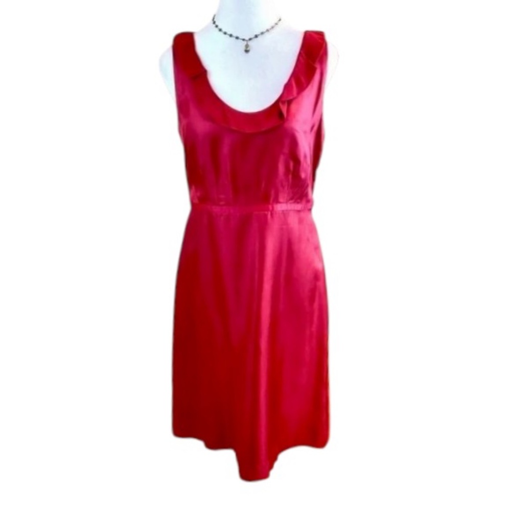 Anthropologie Dress Silk Red Sleeveless Moulinette Souers (8)
